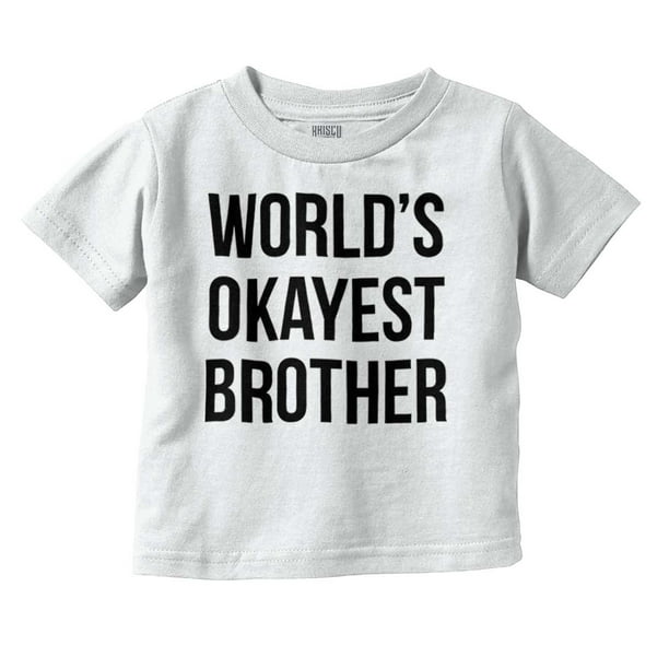 1610C Cute Gift for BRO Kid/'s T-shirt Worlds Okayest Brother Tee for Youth